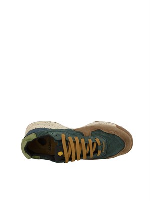 Chacrona Linen Satorisan in lino verde e pelle multicolor in UOMO