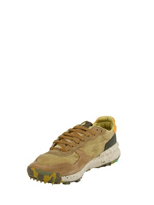 Chacrona Linen Satorisan in lino verde e pelle multicolor in UOMO