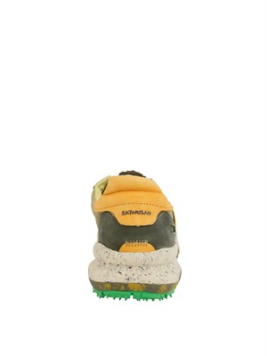 Chacrona Linen Satorisan in lino verde e pelle multicolor in UOMO