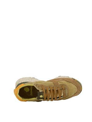 Chacrona Linen Satorisan in lino verde e pelle multicolor in UOMO