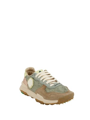 Chacrona Linen Satorisan in lino verde e pelle multicolor in UOMO