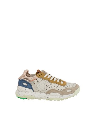Sneakers Chacrona Satorisan in pelle ecru multicolor in UOMO