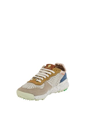 Sneakers Chacrona Satorisan in pelle ecru multicolor in UOMO