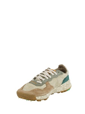 Chacrona Linen Satorisan in lino verde e pelle multicolor in UOMO