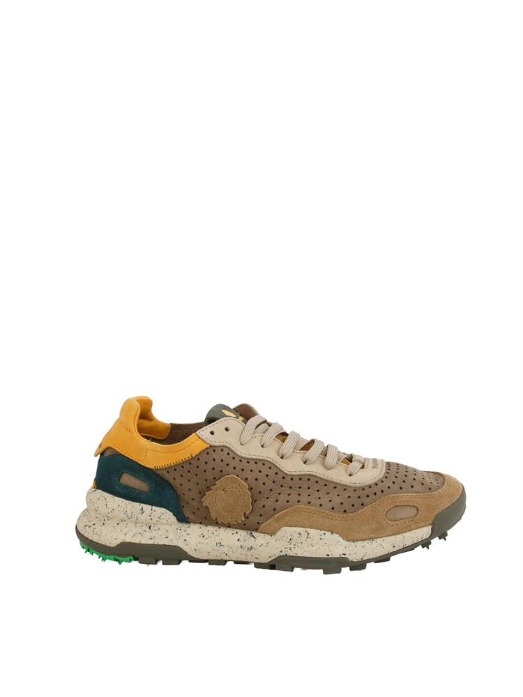Sneakers Chacrona Satorisan in pelle marrone multicolor