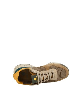 Sneakers Chacrona Satorisan in pelle marrone multicolor in UOMO