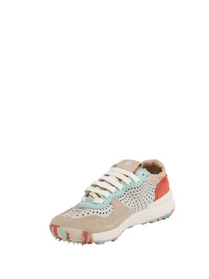 Sneakers Chacrona Satorisan in pelle ecru multicolor in UOMO