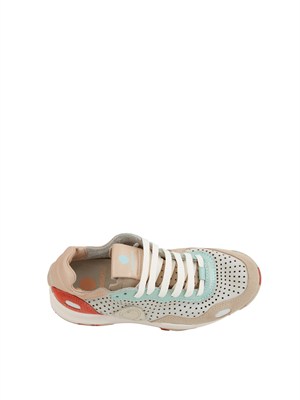 Sneakers Chacrona Satorisan in pelle ecru multicolor in UOMO