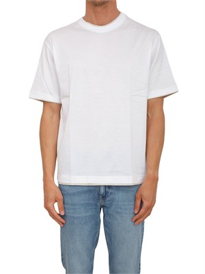 T-shirt Paolo Pecora in cotone bianco in UOMO