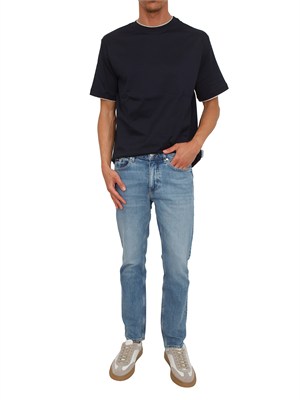 T-shirt Paolo Pecora in cotone blu in UOMO