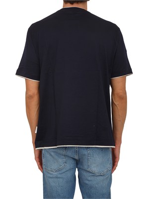 T-shirt Paolo Pecora in cotone blu in UOMO