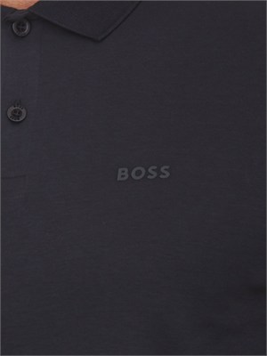 Polo blu Boss uomo in pregiato cotone in UOMO