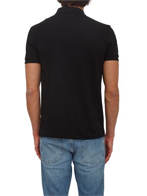 Polo nera Boss uomo in pregiato cotone in UOMO