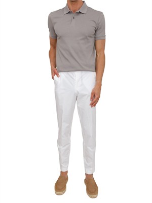 Polo Boss uomo in pregiato cotone grigio in UOMO