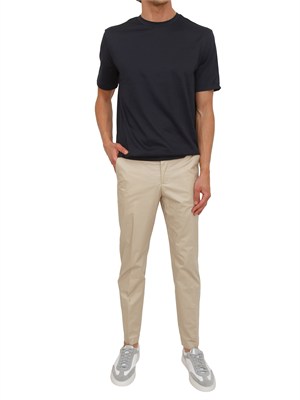 T-shirt BOSS uomo in cotone performance blu in UOMO