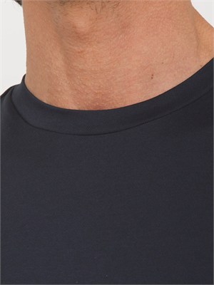 T-shirt BOSS uomo in cotone performance blu in UOMO