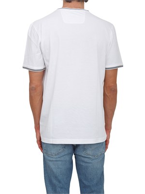 T-shirt bianca BOSS uomo in cotone elasticizzato in UOMO