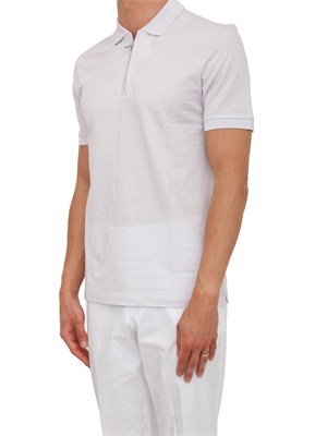 Polo BOSS uomo in cotone mercerizzato lilla in UOMO