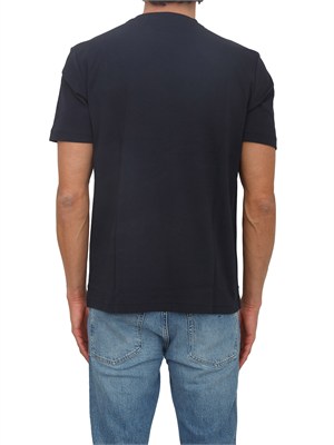 T-shirt BOSS uomo in cotone interlock blu in UOMO