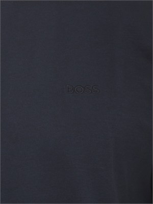 T-shirt BOSS uomo in cotone interlock blu in UOMO