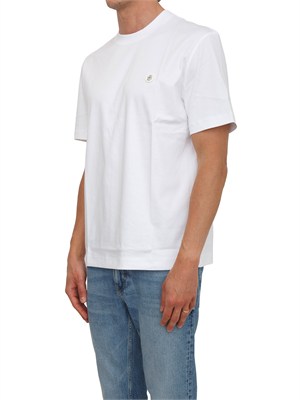 T-shirt BOSS uomo in cotone mercerizzato bianco in UOMO