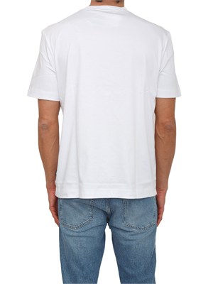 T-shirt BOSS uomo in cotone mercerizzato bianco in UOMO