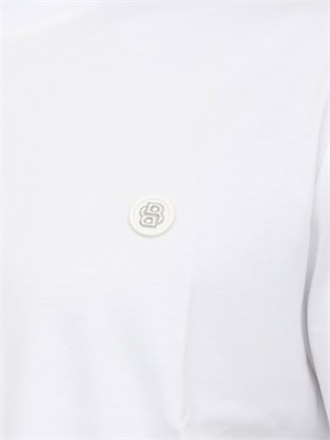 T-shirt BOSS uomo in cotone mercerizzato bianco in UOMO