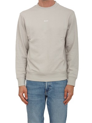 Felpa beige Boss uomo in cotone in UOMO