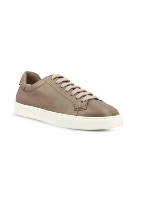 Sneaker Doucal's uomo in nappa di ovino taupe in UOMO