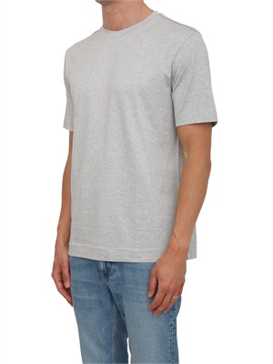 T-shirt grigia BOSS uomo in cotone performance in UOMO