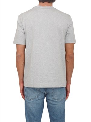 T-shirt grigia BOSS uomo in cotone performance in UOMO