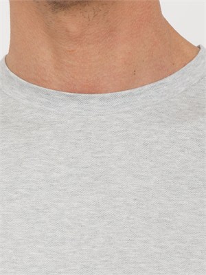 T-shirt grigia BOSS uomo in cotone performance in UOMO