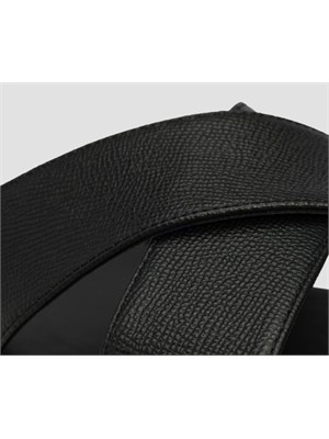 Ciabatte sandalo Doucal's uomo in pelle nera in UOMO