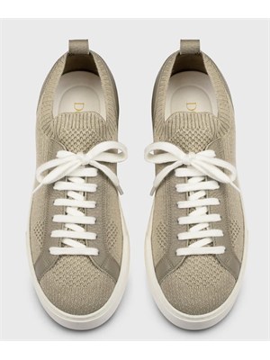 Sneaker Doucal's uomo in tessuto e pelle taupe in UOMO