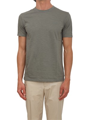 T-shirt BOSS uomo in cotone verde in UOMO