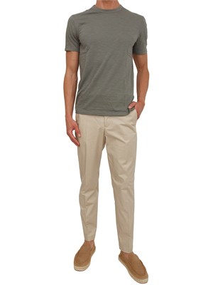 T-shirt BOSS uomo in cotone verde in UOMO