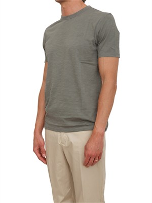 T-shirt BOSS uomo in cotone verde in UOMO