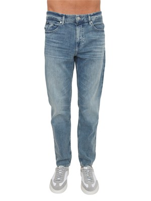 Jeans BOSS uomo in denim blu medio in UOMO