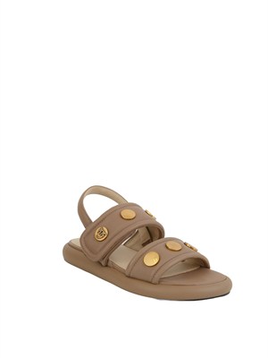 Sandali bassi Fiona Pinko in pelle taupe in DONNA