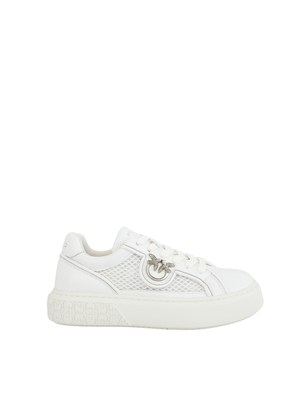 Sneakers Yoko Pinko in tessuto effetto pelle bianche in DONNA