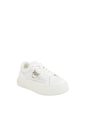Sneakers Yoko Pinko in tessuto effetto pelle bianche in DONNA