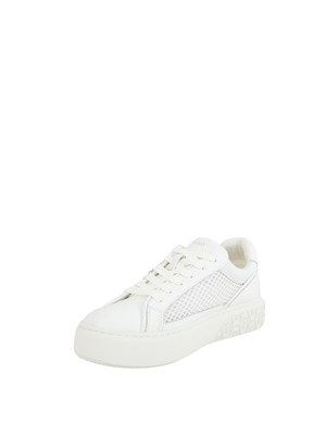 Sneakers Yoko Pinko in tessuto effetto pelle bianche in DONNA