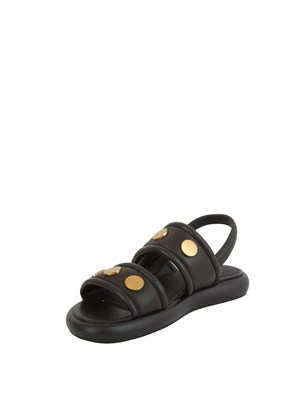 Sandali bassi Fiona Pinko in pelle nera in DONNA