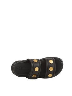 Sandali bassi Fiona Pinko in pelle nera in DONNA