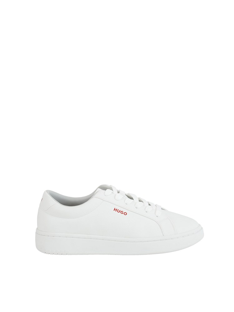 Sneakers bianche Hugo uomo in pelle con logo