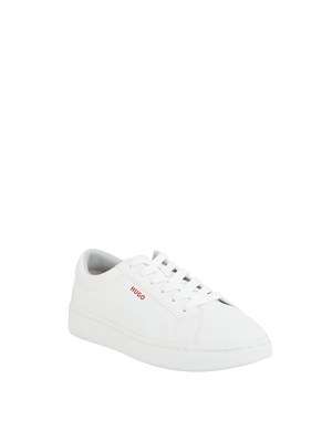Sneakers bianche Hugo uomo in pelle con logo in UOMO