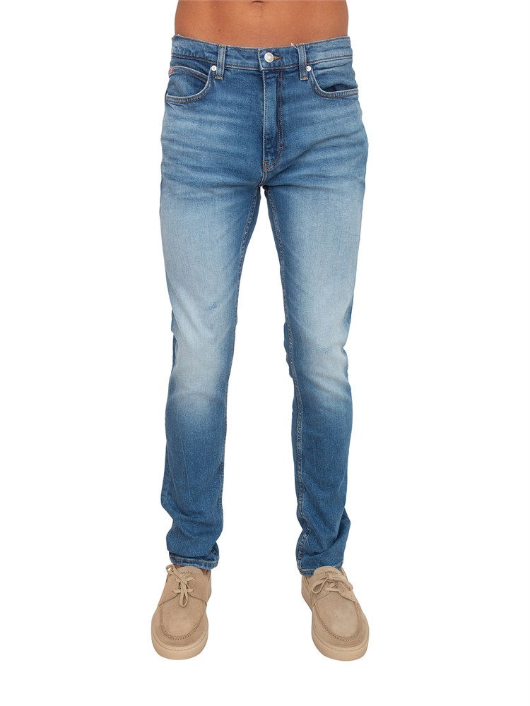 Jeans HUGO Uomo in denim chiaro effetto used