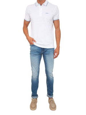 Jeans HUGO Uomo in denim chiaro effetto used in UOMO