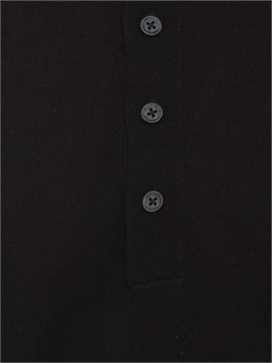 Polo Paolo Pecora in cotone rasato nero in UOMO