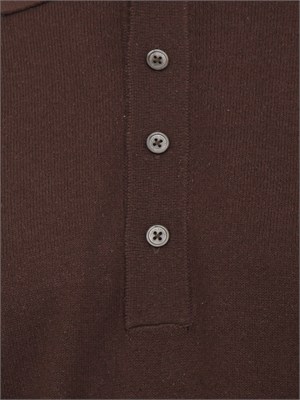 Polo Paolo Pecora in cotone rasato marrone in UOMO